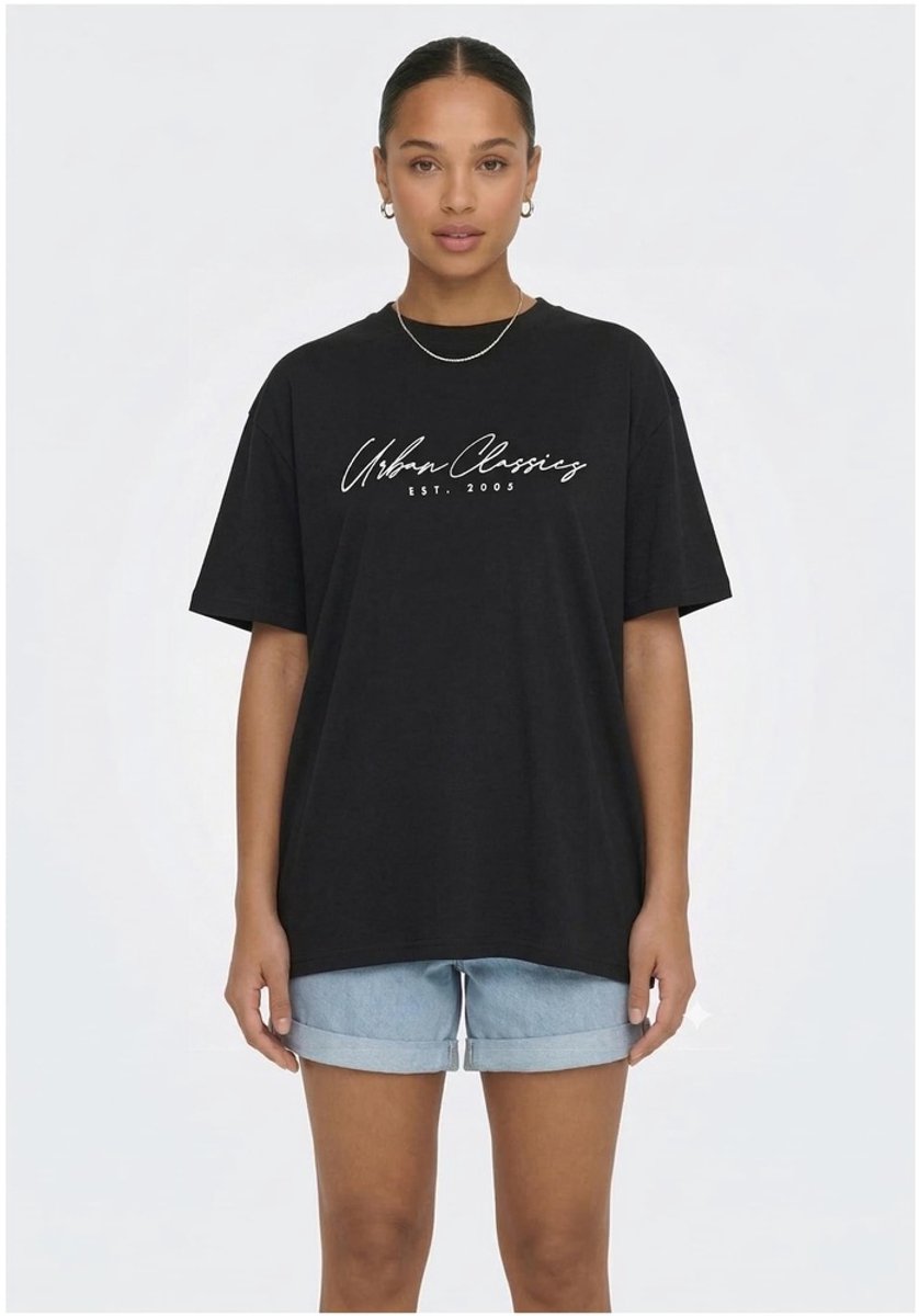 Urban Classics Script Logo Loose Dames Tshirt XL Zwart