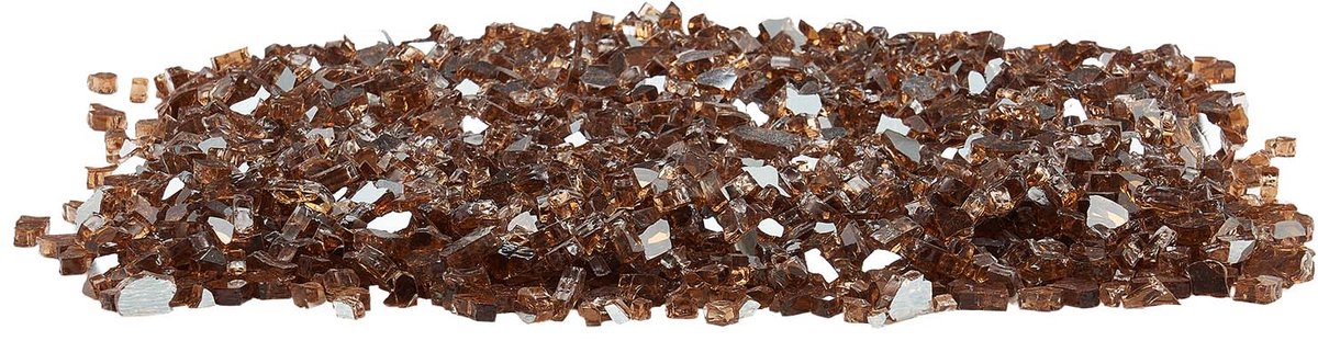 Hittebestendige Glasstenen, 4,5 Kg Reflecterende Glaskralen van 6,35 mm voor Vuurkorven, Haardglas en Vuurkristallen in Koperkleur