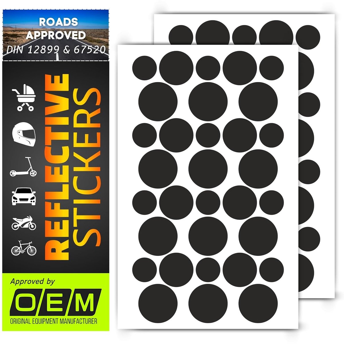 DIN 67520 reflector sticker made with ORA FOL 5600 self-adhesive water resistant UV resistant for cars trailers - ShopVlot