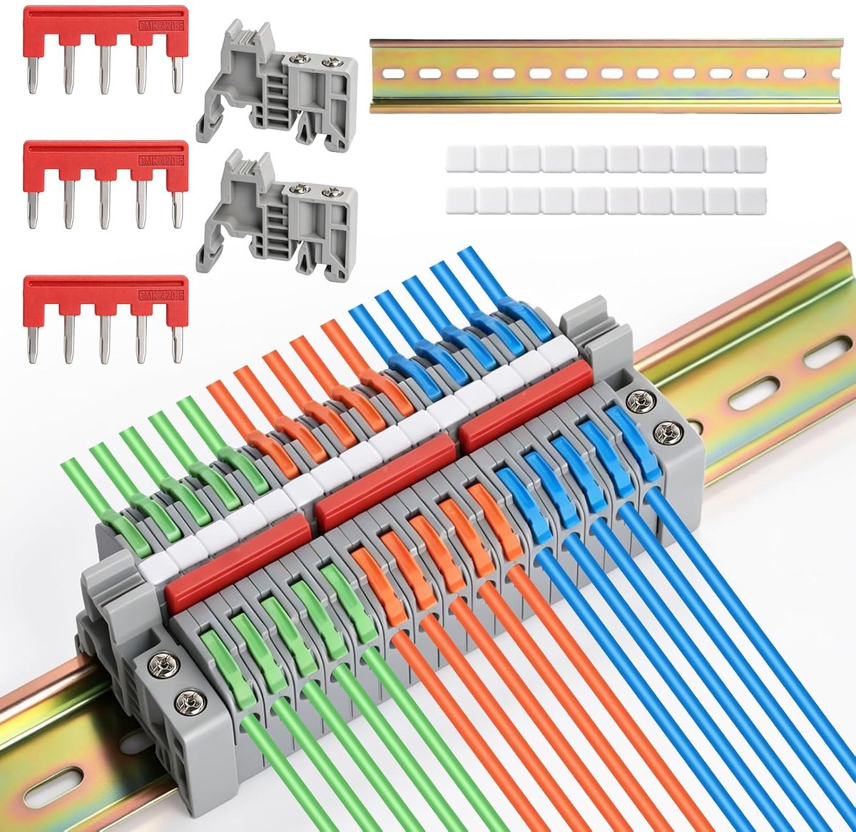 Rijklemmen Hutrail Kit met 15 stuks verbindingsklemmen 0,08-2,5 mm² - ShopVlot
