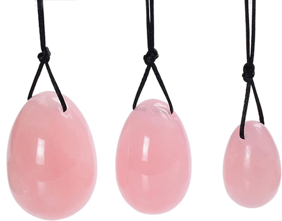Yoni Eggs Three Piece Set, Egg Massage Stone with 3 Sizes, Pelvic Floor Trainer Exercise Set, Ben Wa Balls Massage - ShopVlot
