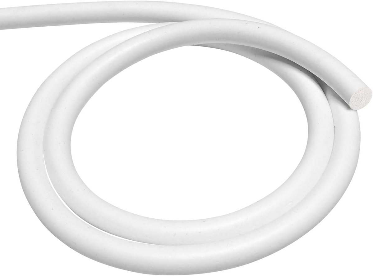 Silicone Foam Sealing Strip 10mm Diameter x 6m, Round Silicone Sponge Rubber Weather Stripping Cord for Door Window - ShopVlot