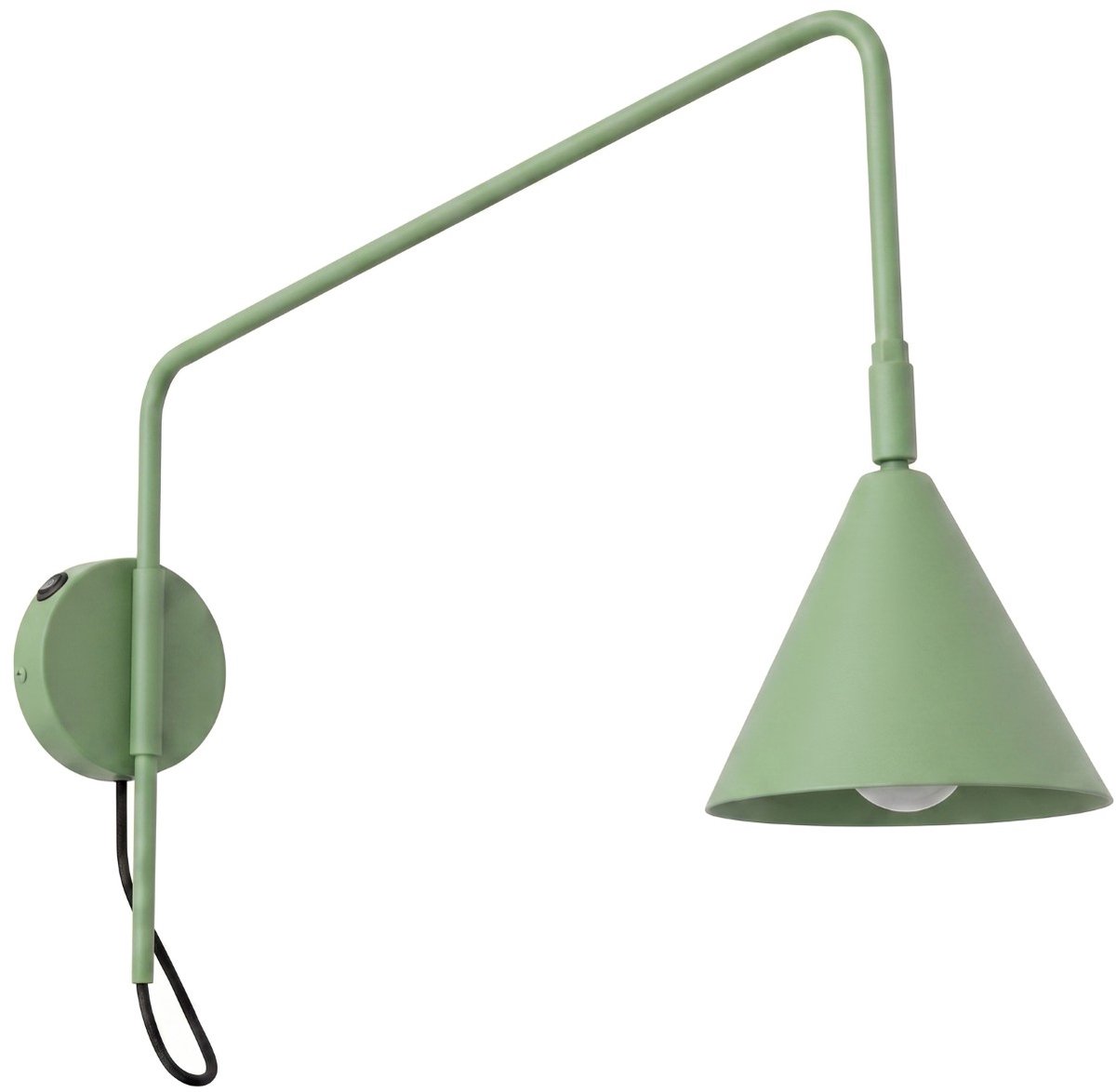Sollux Lighting Wandlamp Nox - E14 - salie - staal - 14x61x30cm