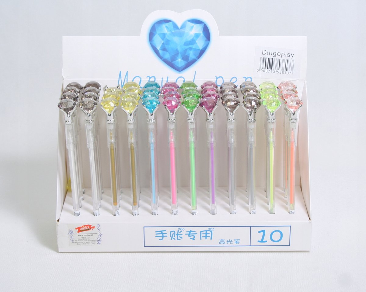 Gelpen met Diamant Accent - Verschillende Kleuren