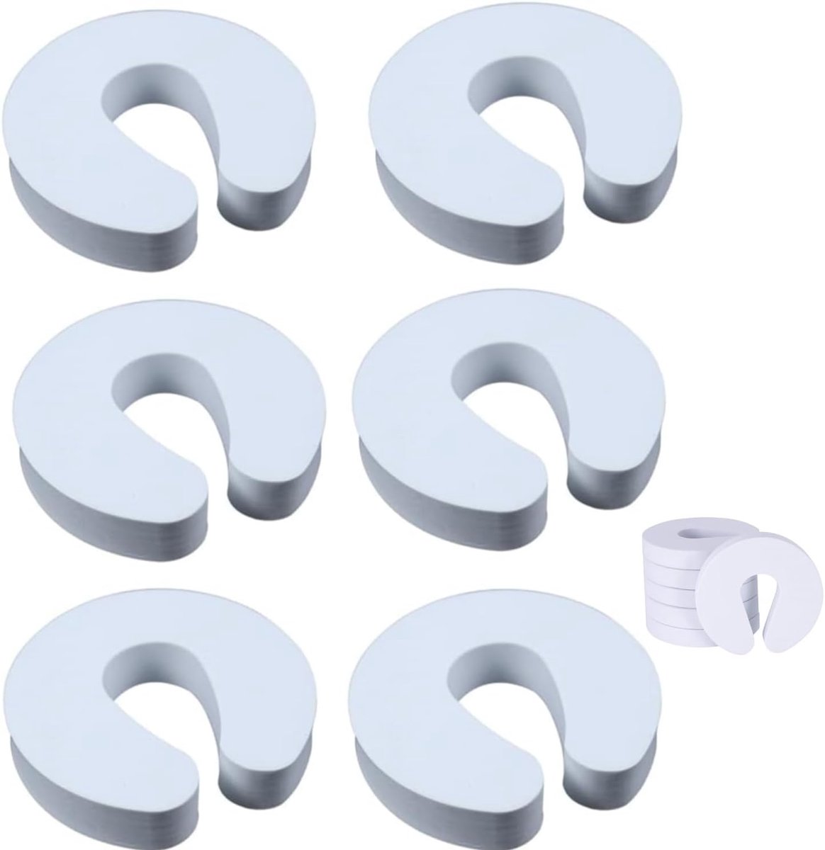 6 pieces safety door stops, baby door stops, door finger protectors, soft door finger protectors, foam door stoppers - ShopVlot