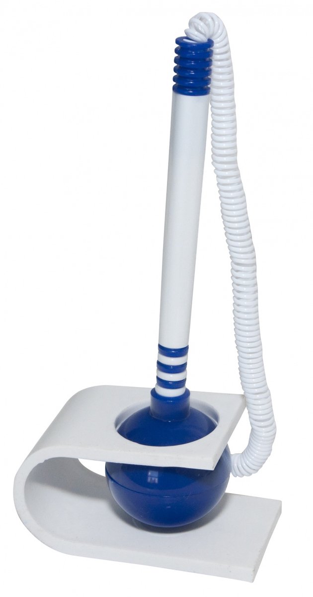 Bureau Drukpen met Spiraal, Zelfklevend, Blauw