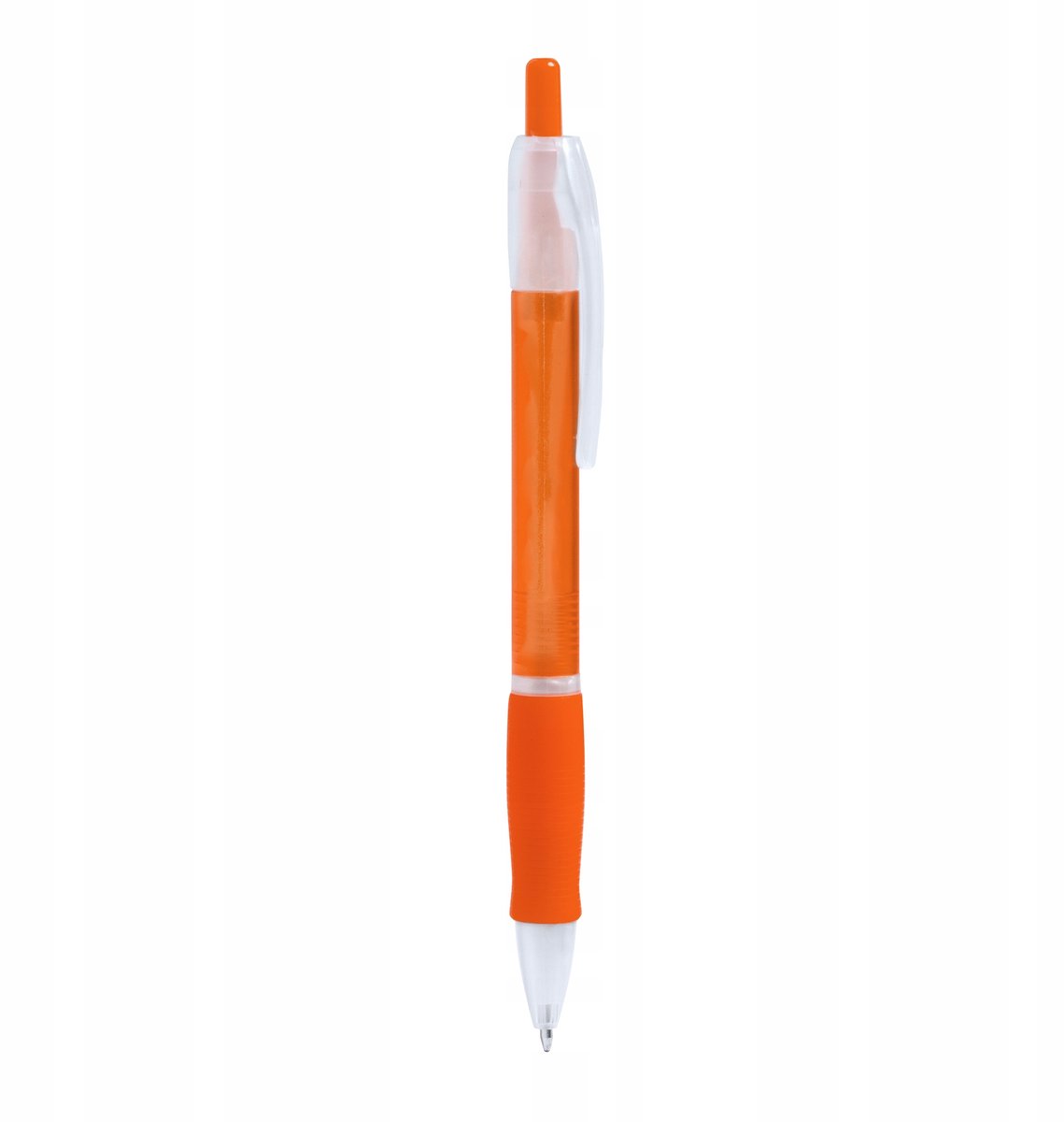 Oranje Druk Drukpen met Ergonomische Grip - Blauwe Inkt