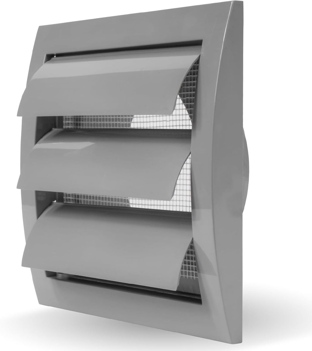 Vent Systems 4'' Inch Grey Air Vent Cover, Dryer Vents and Bathroom Exhaust Ventilation Tube, Louvered Outdoor Dryer - ShopVlot