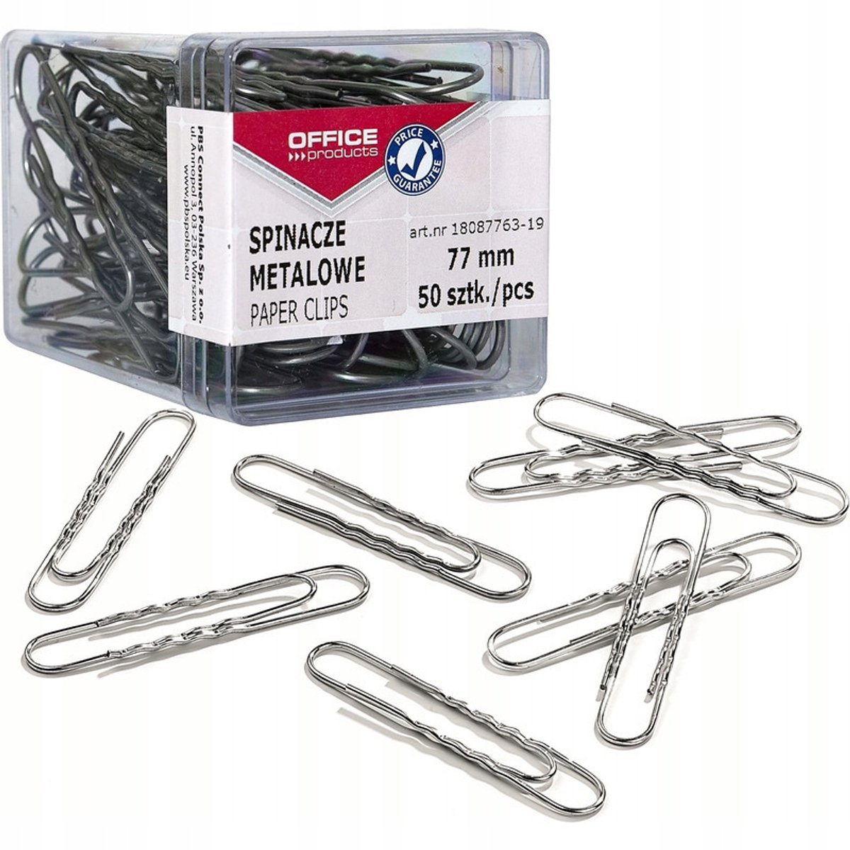 Metalen Kantoorartikelen Paperclips 77mm - 50 Stuks in Doos