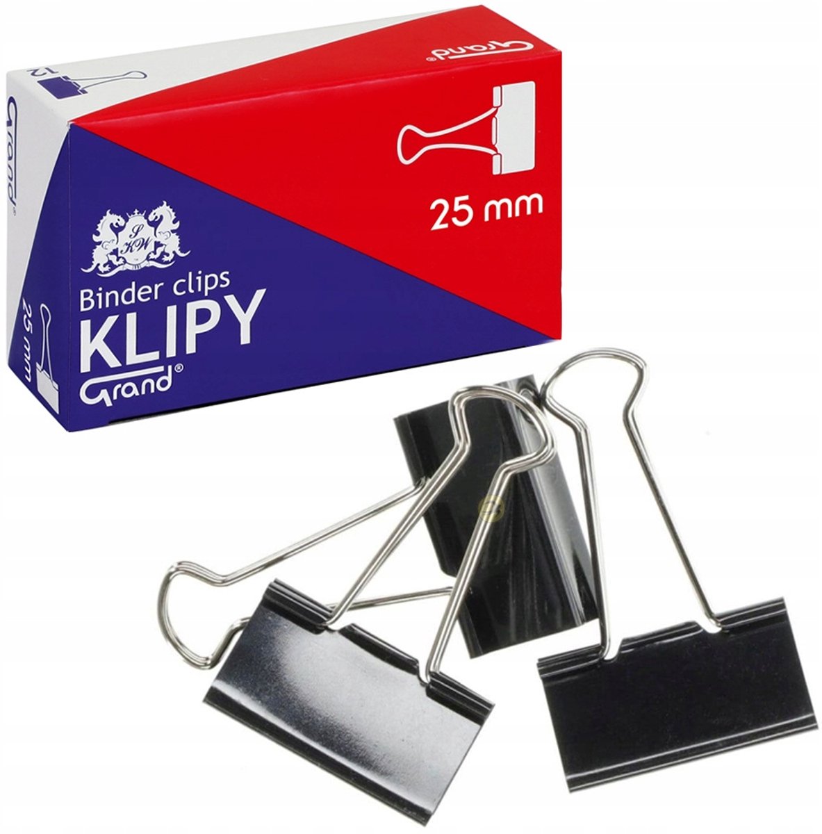 Kantoorclips 25 mm - 12 stuks