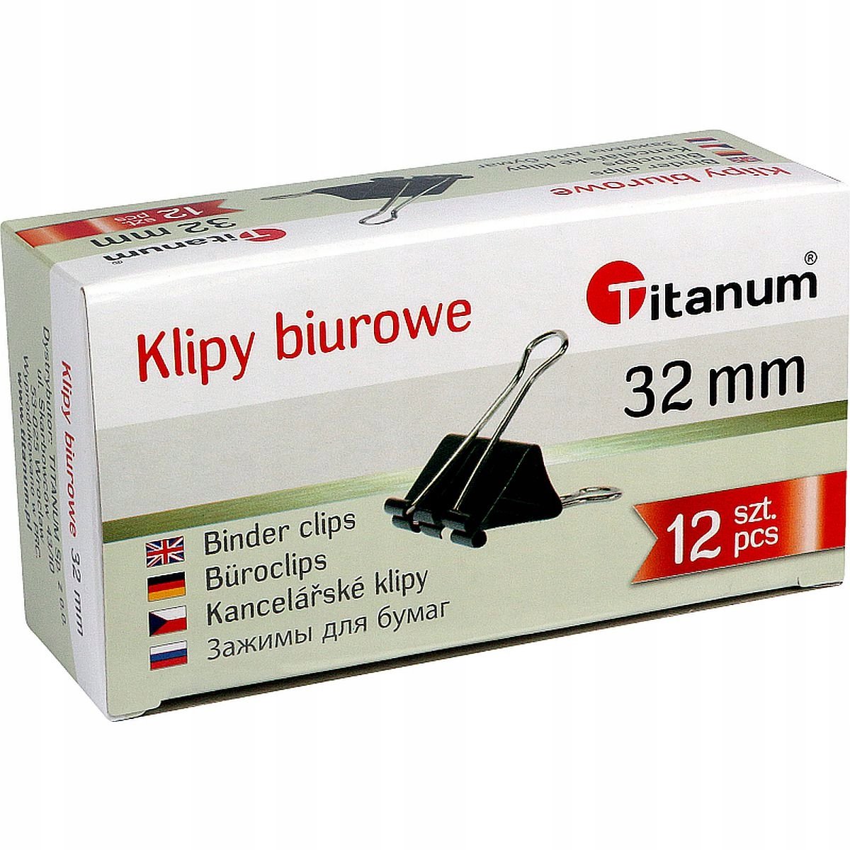 Zwarte Metalen Kantoorklipsen 32mm - 12 Stuks