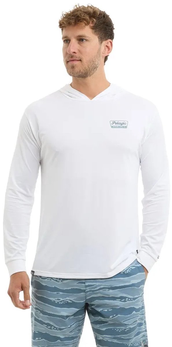 Pelagic Aquatek Dockline Uv-hoodie Met Lange Mouwen Wit M Man