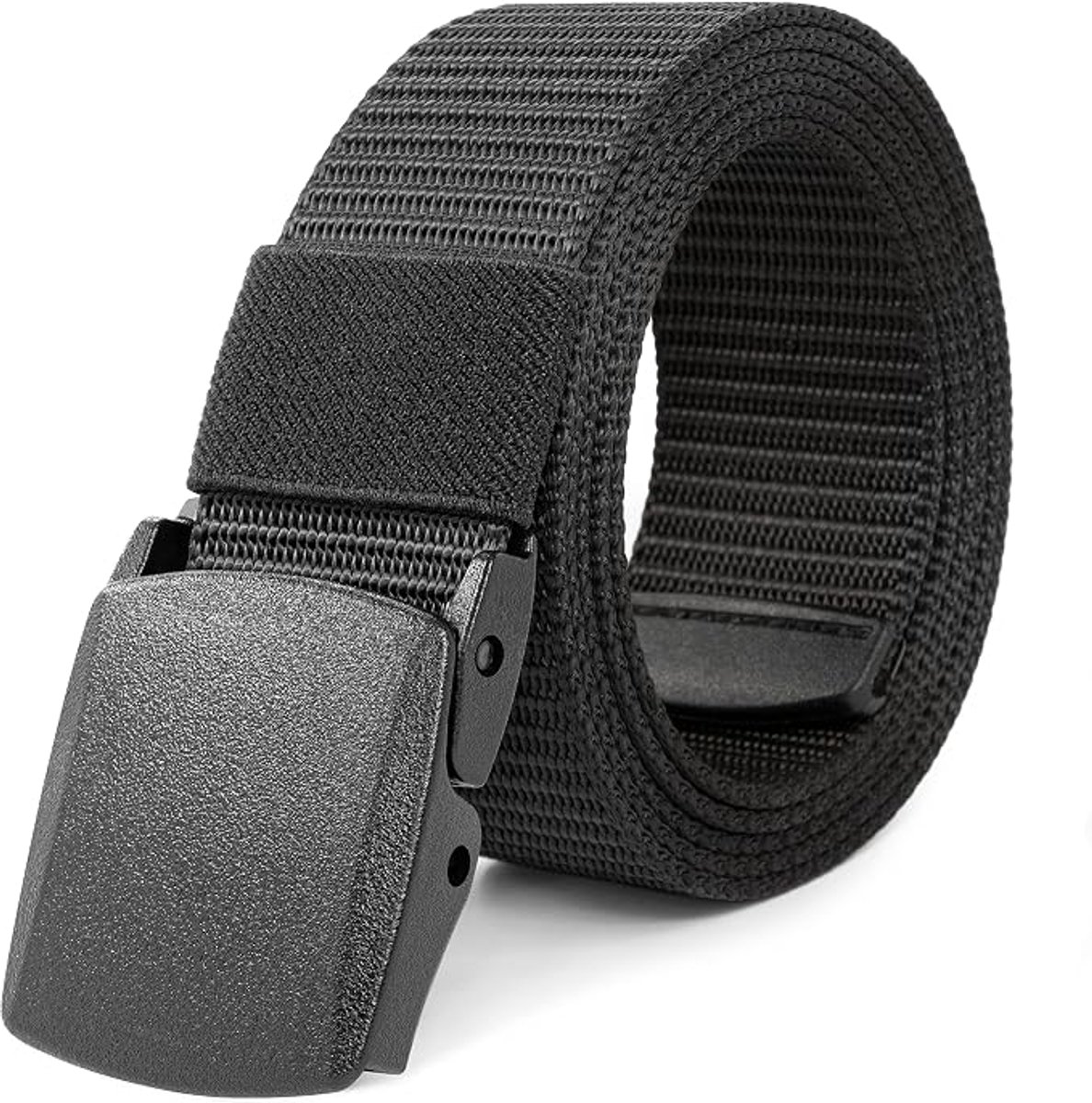 Heupriem, Herenriem, Werkriem voor Heren (Verstelbare Nylon Stoffen Riem voor Outdoor, Metaalvrije Gesp, Snelle Luchthavencontrole), voor Werk en Reizen