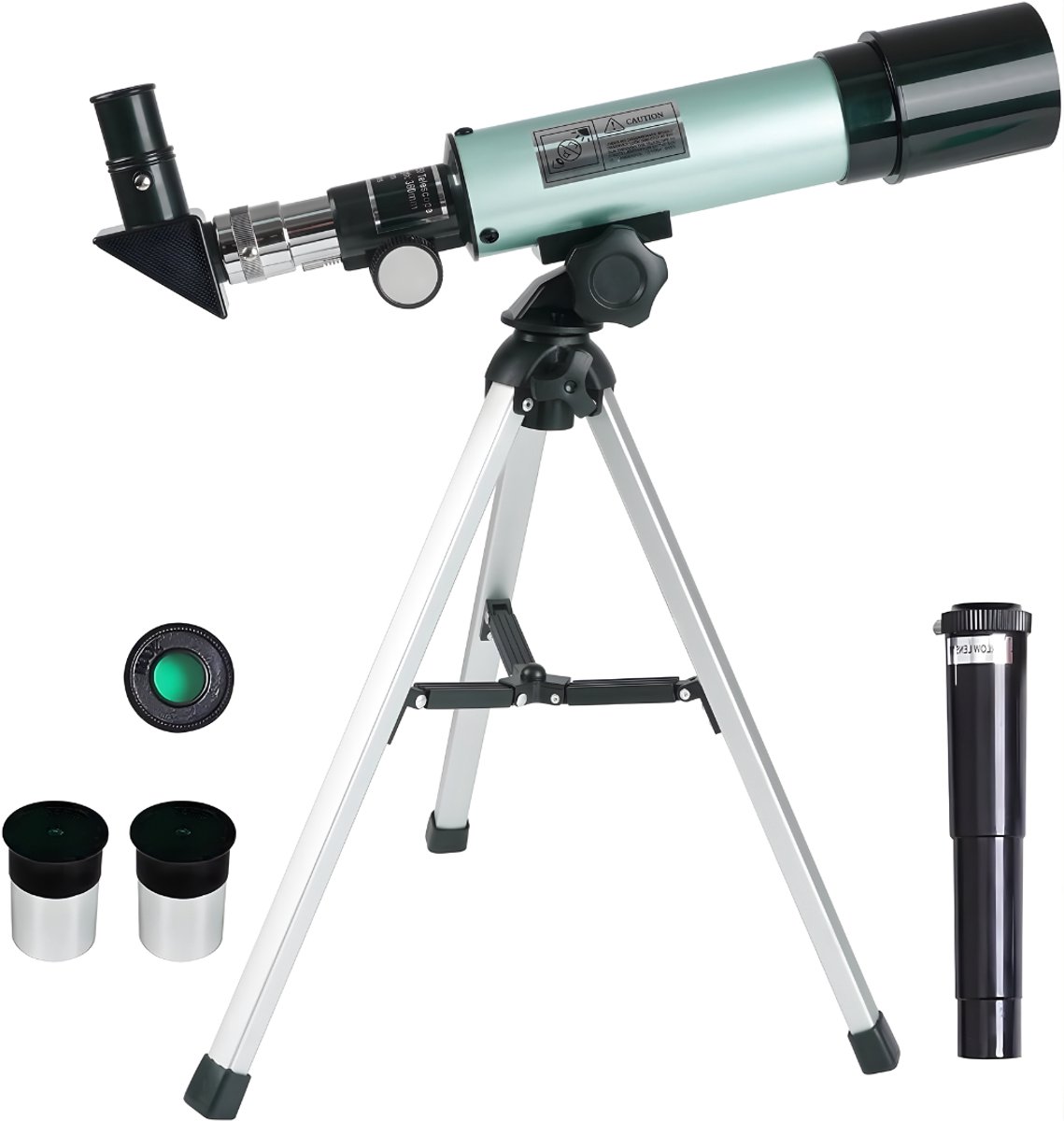 Lìon® Telescoop - Sterrenkijker Telescoop - Telescope - Lichtblauw en zwart - 10cm x 5cm x 10cm