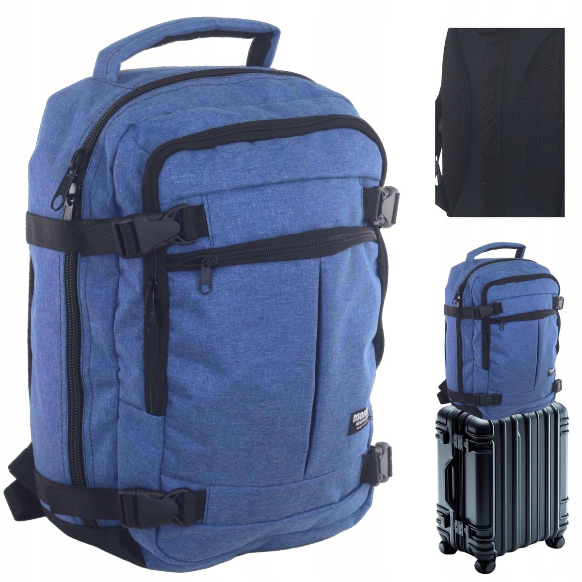 Premium handtasrugzak 40x20x30cm, perfect voor Ryanair-vluchten