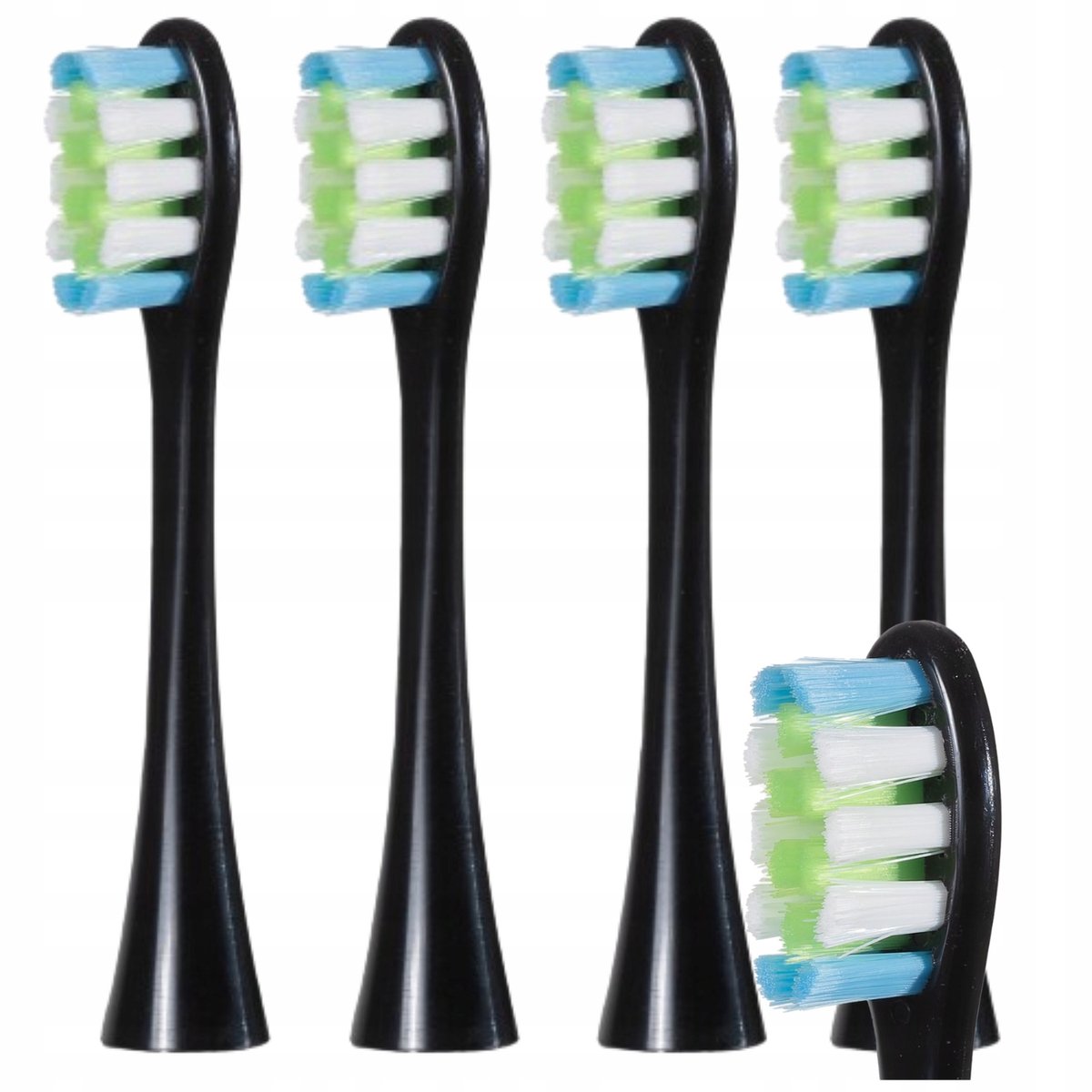 4x Zwarte Opzetborstels Oclean X Pro Elite Flow W10 Z1 F1 ONE AIR 2