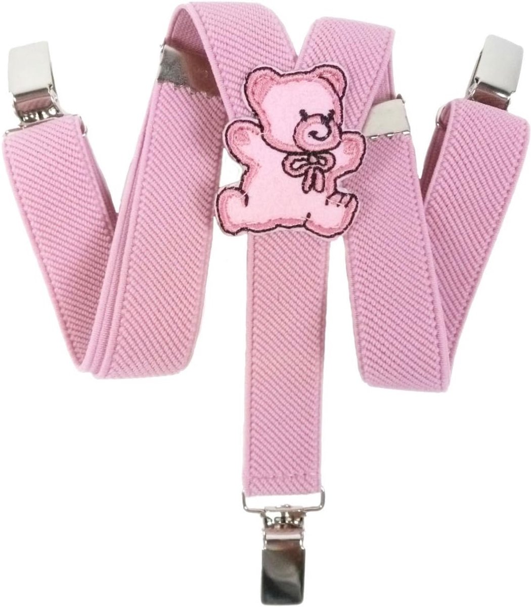 Y-Shape Elastic Suspenders for Kids with Teddy Design (0-2 Years) – 2cm - ShopVlot