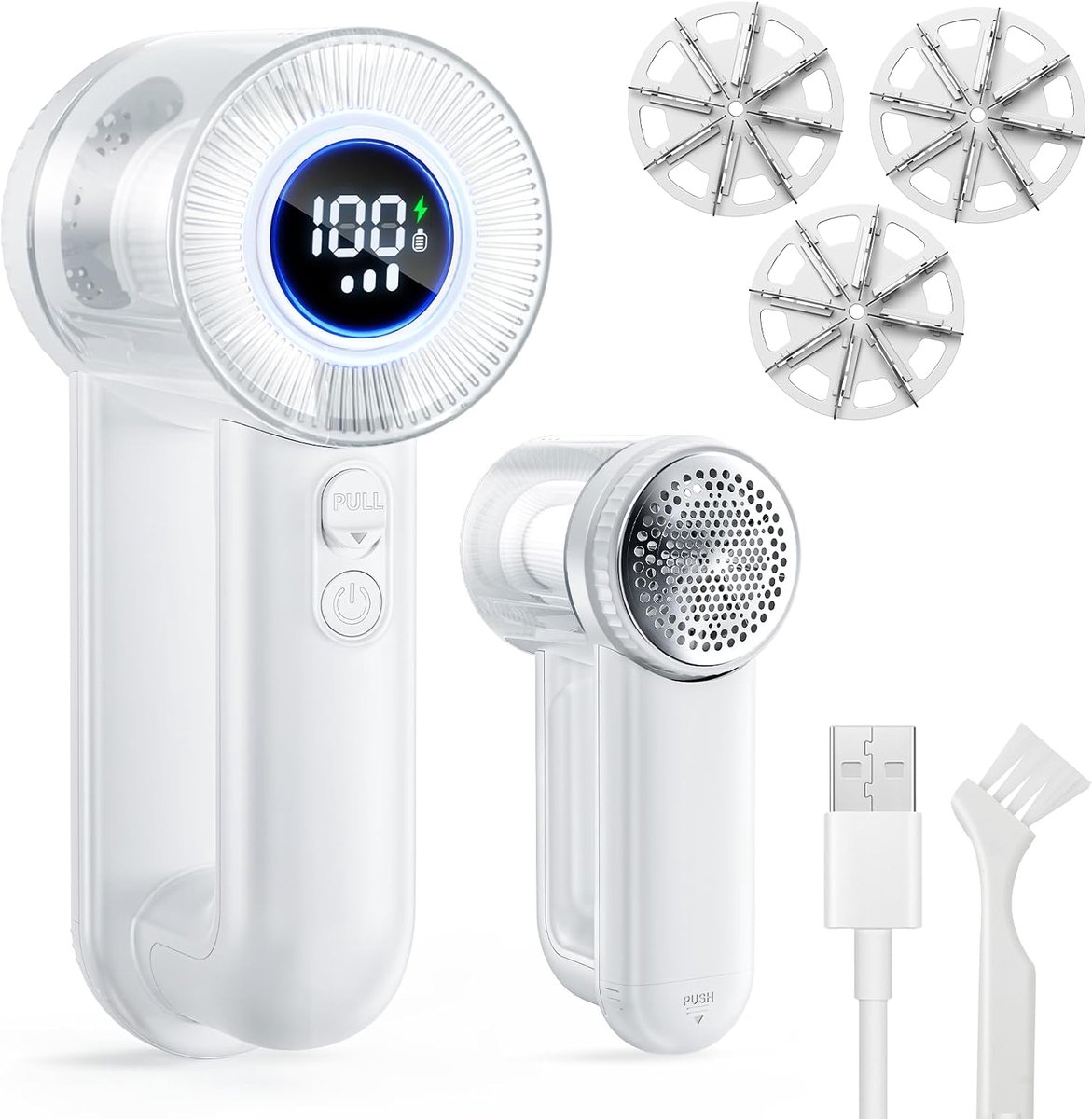 Elektrische pluisverwijderaar 1800 mAh - USB oplaadbaar - 3 snelheden LED-display - ShopVlot