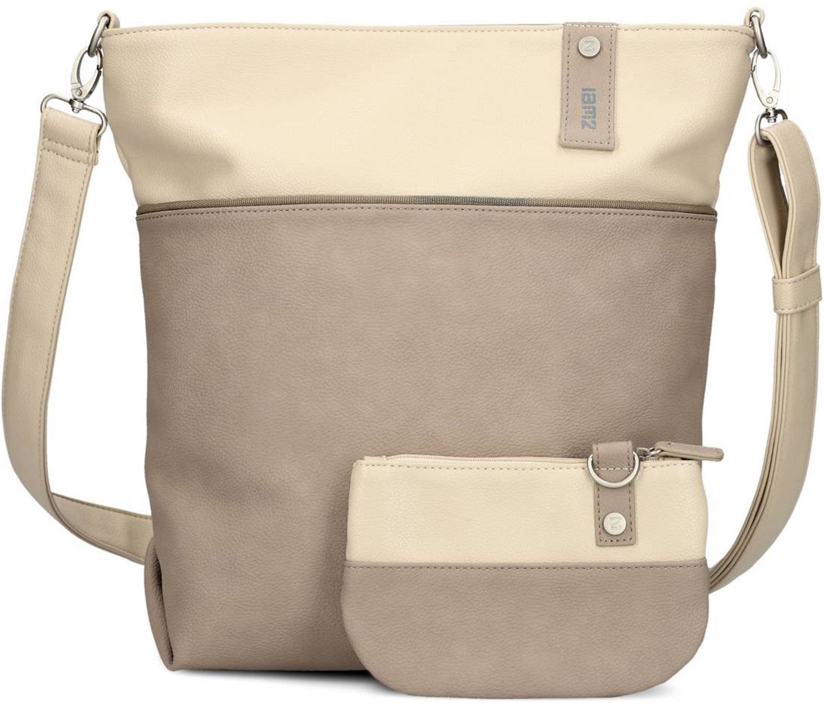 zwei Schoudertas Jana J12 Nubuk-Cappuccino Taupe