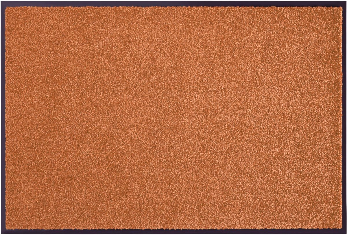 Famanu Deurmat 40 x 60 cm, beschikbaar in 12 kleuren, wasbaar en weerbestendig, antislip, voor entree en buitengebruik, oranje