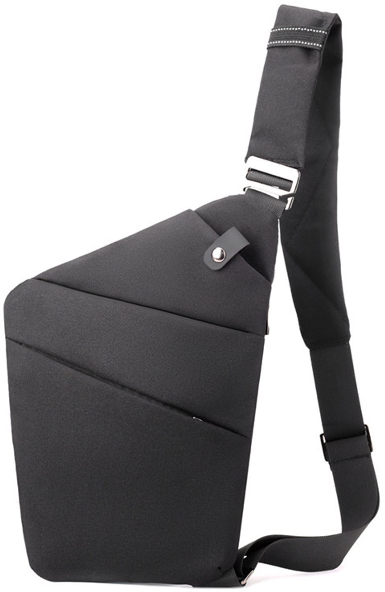 Veilige Schoudertas met Anti-Diefstal Functie - Waterdichte Crossbody Bag-schoudertas met grote capaciteit-Stijlvolle reistassen-Rechter schoudertas-zwart