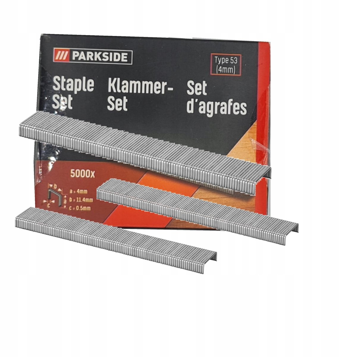 Parkside Type 53 Nieten 4mm 5000 Stuks voor PAT4 Tacker