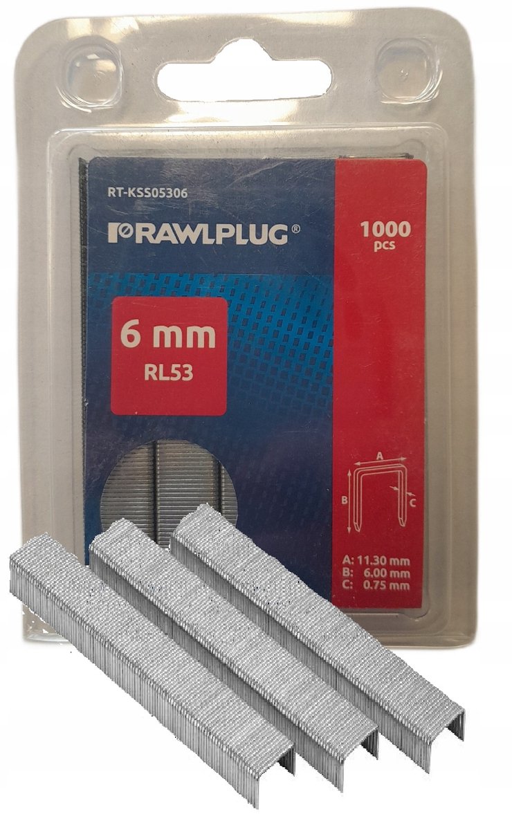Merkloze 6mm nieten voor nietpistolen, 1000 stuks