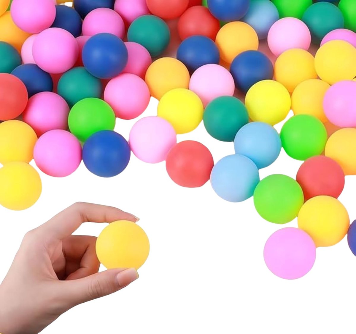 Table Tennis Balls Colourful 60 Pieces 40 mm Mixed Colours Table Tennis Balls Training Table Tennis Ball M Multi Ping - ShopVlot