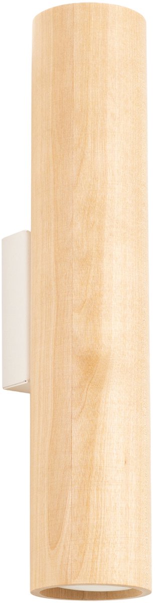 Sollux Lighting Wandlamp Lino - GU10 - natuurlijk hout/wit - hout/staal - 6x8x30cm