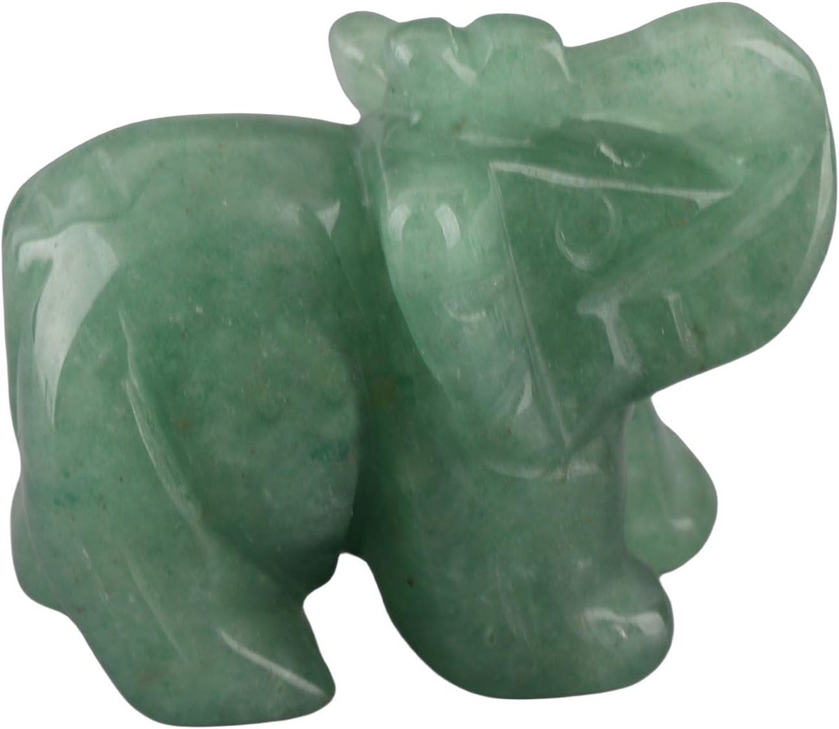 FTVOGUE Natural Stone Elephant Figure Jade Carved Happy Elephant Artware Home Decoration Home Decoration 3.8cm (07) - ShopVlot