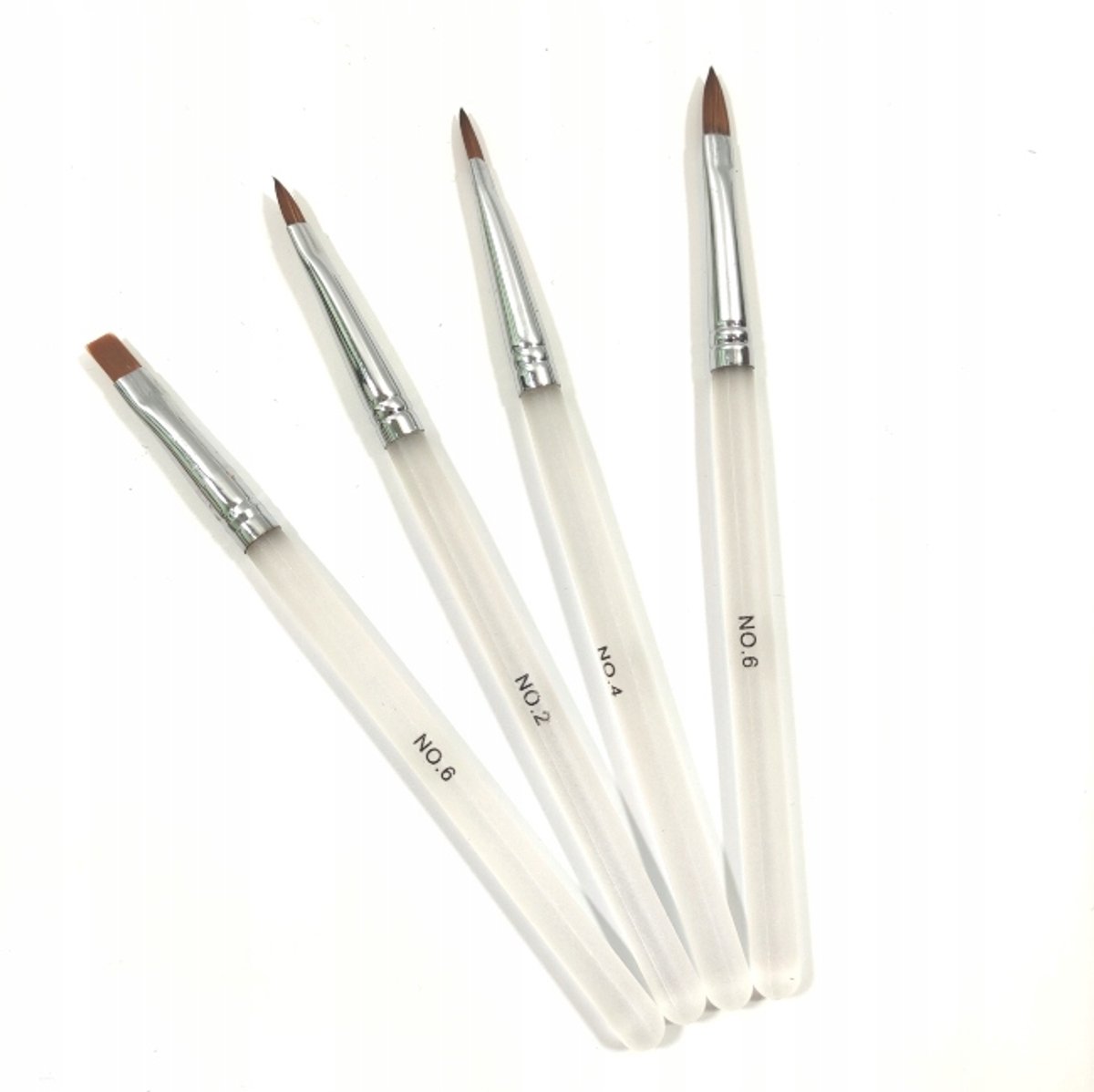 4-delige Set Acryl Gel Nageldecoratie Kwasten Synthetisch