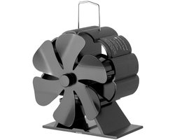 Mini kachel ventilator 6 blad - stille fan - voor warmtecirculatie - optimaal comfort - ShopVlot