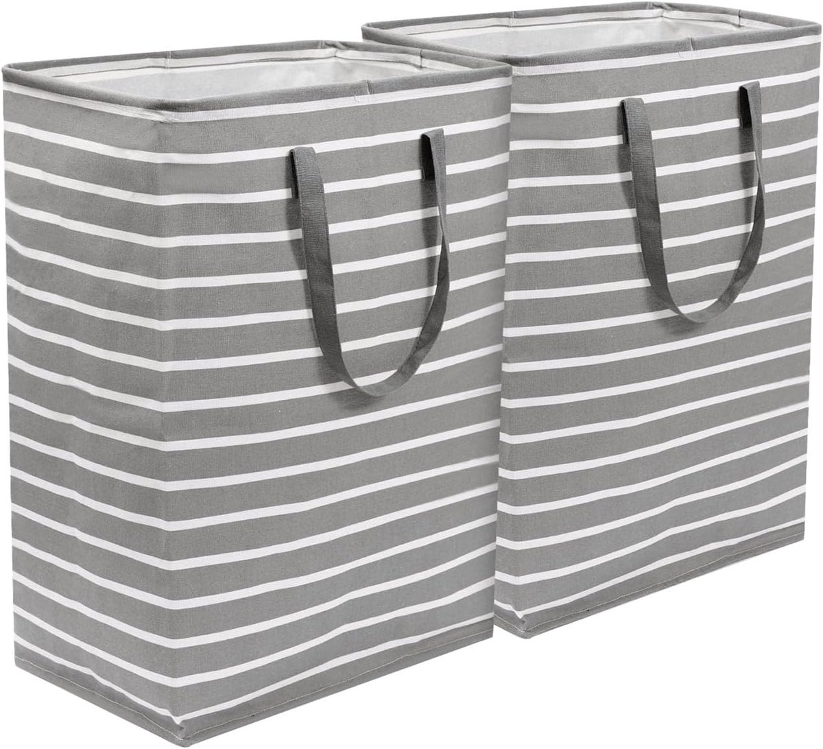 wasmand, 2 stuks, 75 liter, wasverzamelaar, smalle wasmand, klein, opbergmand, wasmand voor badkamer, woonkamer, 60 x 40 x 34 cm