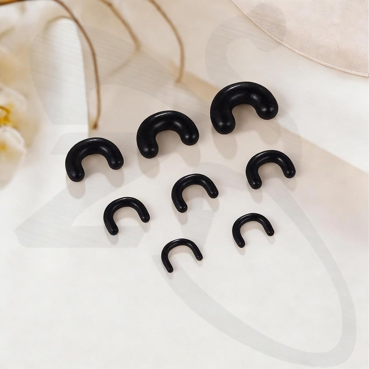 U-vormige septumhouder, acryl hoefijzer, neusringhouder | Hypoallergeen rekset | Hoogglans | 16G tot 2G maten | Multipack voor werk, sport, chirurgie