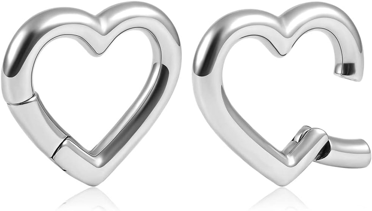 Oorgewichten Hangers Uitgerekt Tunnelpluggen Guages Zware Expander Hart Rvs Piercing Sieraden voor Mannen Vrouwen 4mm 5mm 6mm 12mm