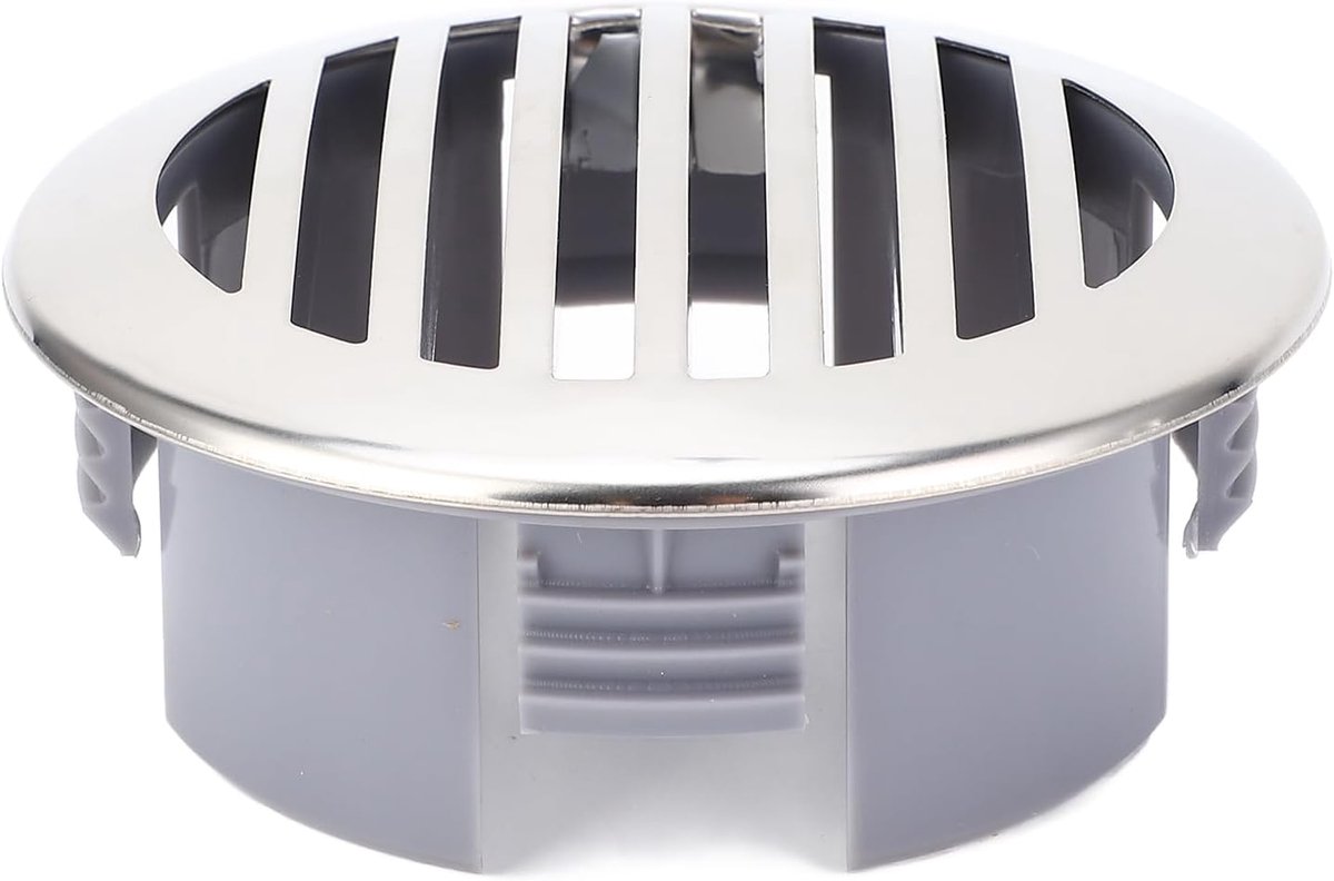 3,5-inch Ronde Ventilatieafdekking – 316 Roestvrijstalen Luchtstroomrooster voor Campers, Campers, Boten en Jachten – - Plafond-/muurmontage