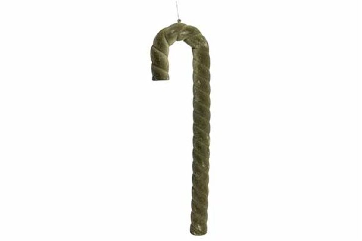 Kerststaf Flocked Groen 4x4xh50cm Kunsts Tof