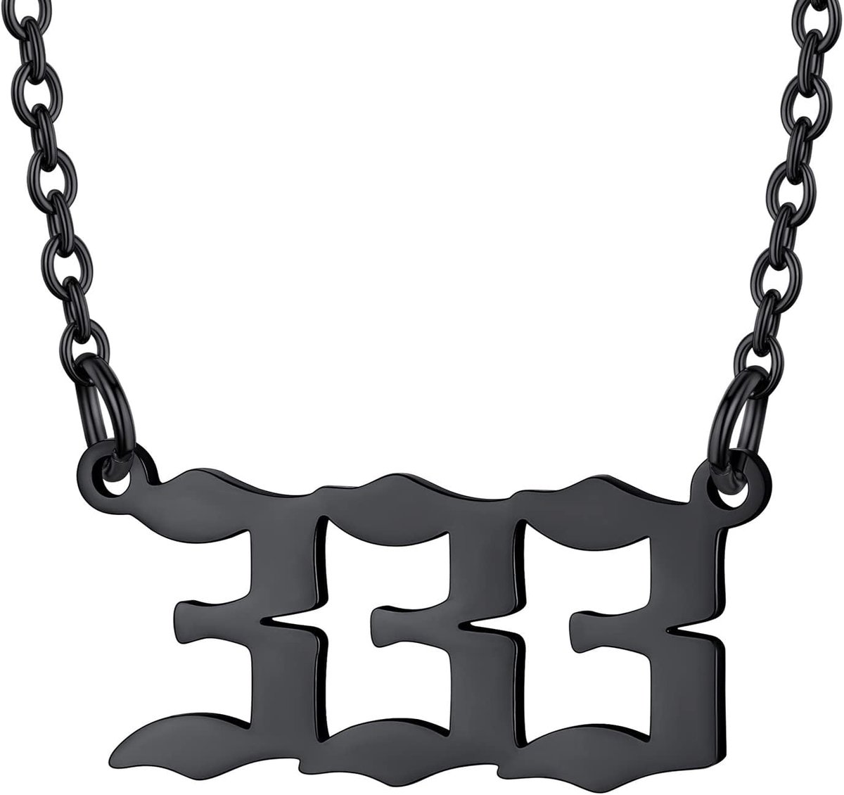 Angel Number Choker Ketting voor Vrouwen Mannen, 000-999 Geluksnummer Roestvrij Staal Hanger Kettingen, Zinvol Cadeau voor Vrienden, Stuur Gift Box