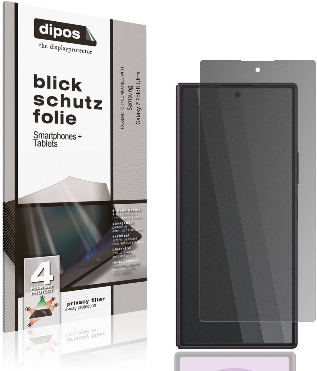 dipos – Matte Privacy Screenprotector geschikt voor Samsung Galaxy Z Fold8 Ultra Buitenkant | Anti-Spy Beschermfolie