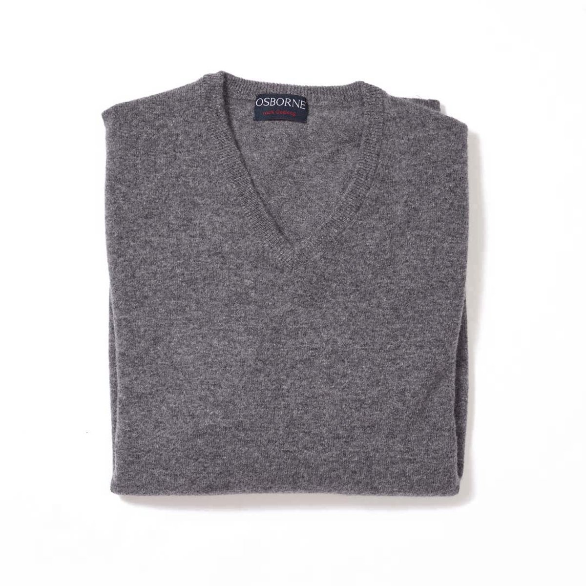 Osborne Knitwear Trui met V hals - Geelong wol - Derby - XL