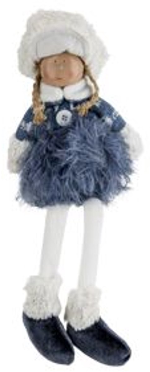 Cosy @ Home Winterkind Sophie Sitting Blauw 18x10xh4