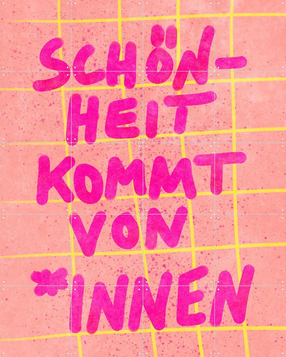 IXXI Schönheit Kommt Von Innen, Raissa Oltmanns - 80 x 100 cm - Gratis ophangtool - Grote wanddecoratie en posters - Modern, Digitale Kunst
