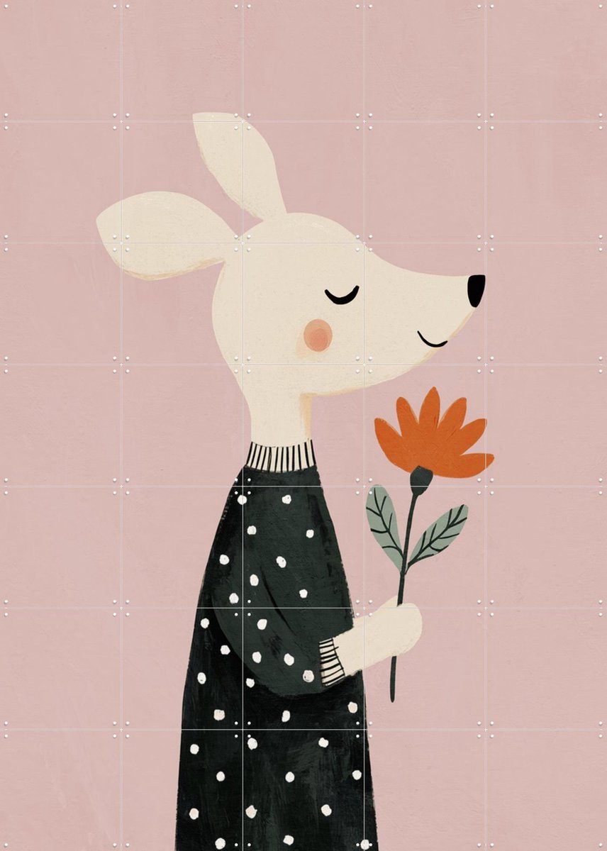 IXXI My Lovely Flower, Treechild & Various - 100 x 140 cm - Gratis ophangtool - Grote wanddecoratie en posters - Digitale Kunst, Cartoonesk