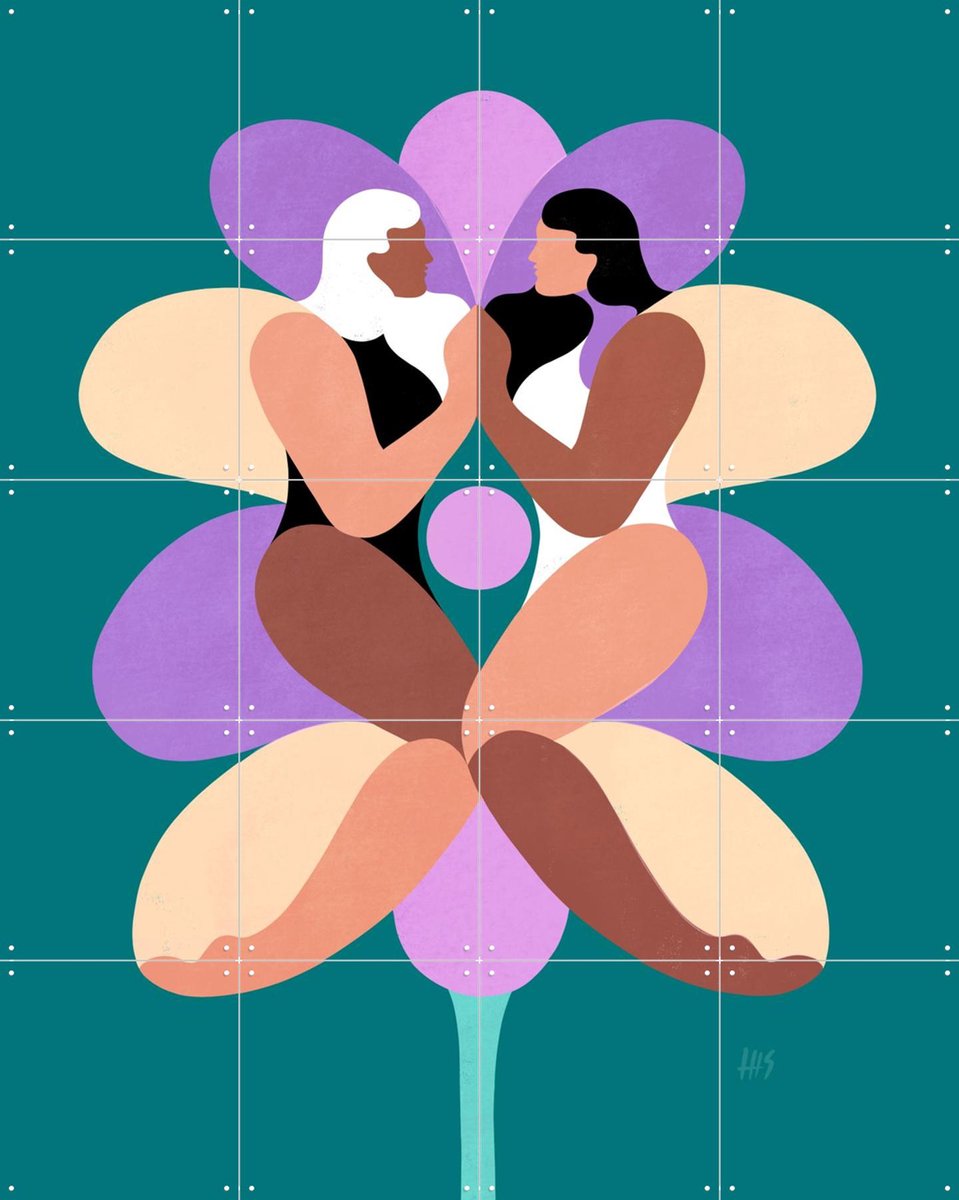IXXI Balance, Maggie Stephenson - 80 x 100 cm - Gratis ophangtool - Grote wanddecoratie en posters - Kleurrijk, Abstract, Modern, Digitale Kunst