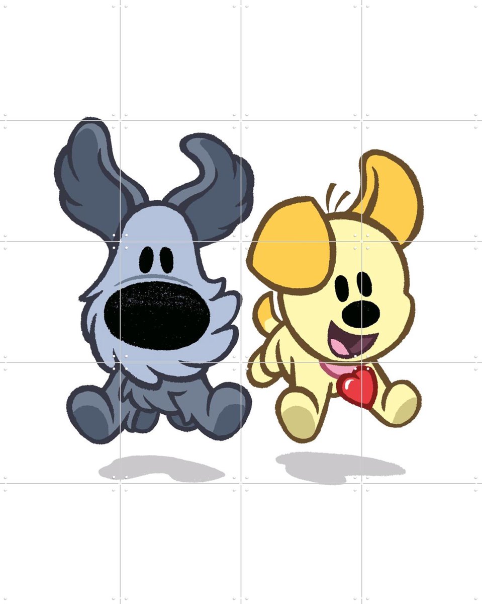 IXXI Woezel & Pip Rennen, Woezel & Pip & Van Hoorne Studios - 80 x 100 cm - Gratis ophangtool - Grote wanddecoratie en posters - Fantasierijk