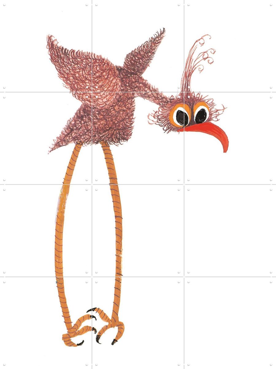 IXXI Fiep Fiepvogel, Fiep Westendorp - 60 x 80 cm - Gratis ophangtool - Grote wanddecoratie en posters - Speels, Cartoonesk, Tekeningen, Kinderkamer