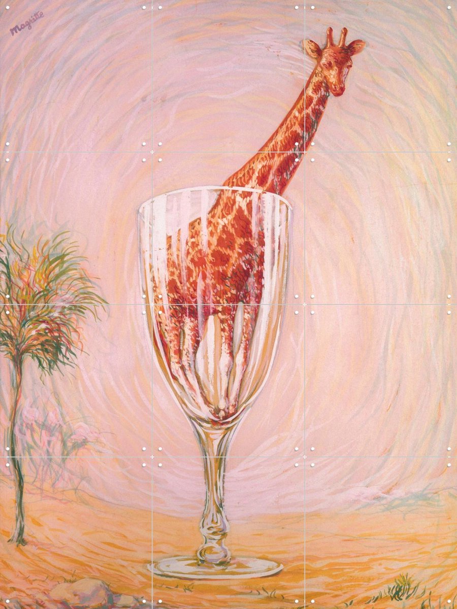 IXXI Le Bain de cristal (1946), Magritte & Standaard Uitgeverij - 60 x 80 cm - Gratis ophangtool - Grote wanddecoratie en posters - Abstract