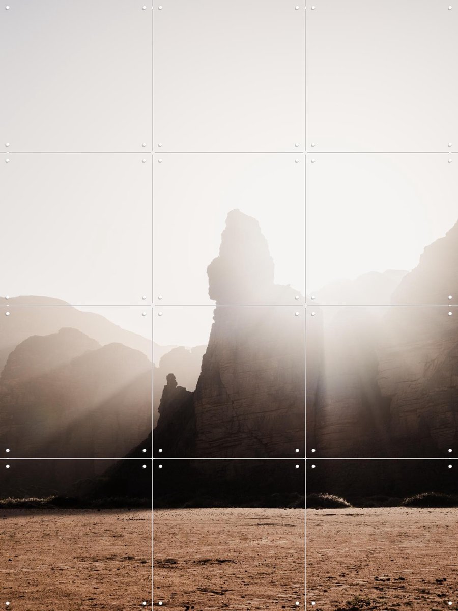 IXXI Sahara Sunrise, Photolovers - 60 x 80 cm - Gratis ophangtool - Grote wanddecoratie en posters - Fotografie, Realisme, Strandhuis, Mancave