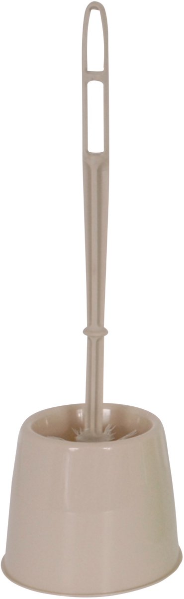 Toiletborstel met Houder – Wc-borstel met Houder van Polypropyleen – Toiletborstelset in Beige – Praktische Toiletborstel voor Hygiënisch Gebruik