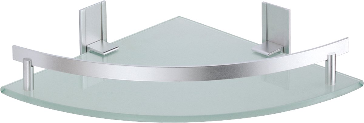 MSV Badkamer Planchet – Wandplanchet Badkamer met Veiligheidsrand – Badkamer Schap voor Opbergen – 25 x 2 cm